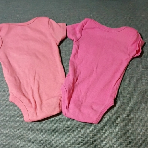 Baby Girls Mixed Short-Sleeve Onesie Bundle - Pink, Gray, Floral - Picture 3 of 10